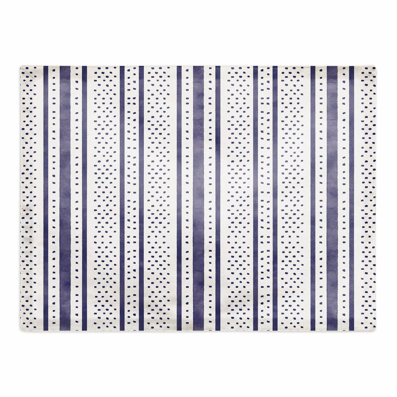 Stripes and Polka Dotss 18" x 14" Poly Twill Placemat